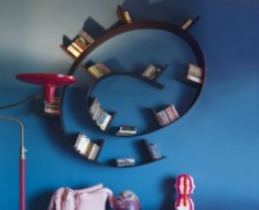 curving bookshelf