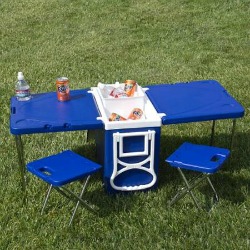 picnic table rolling cooler